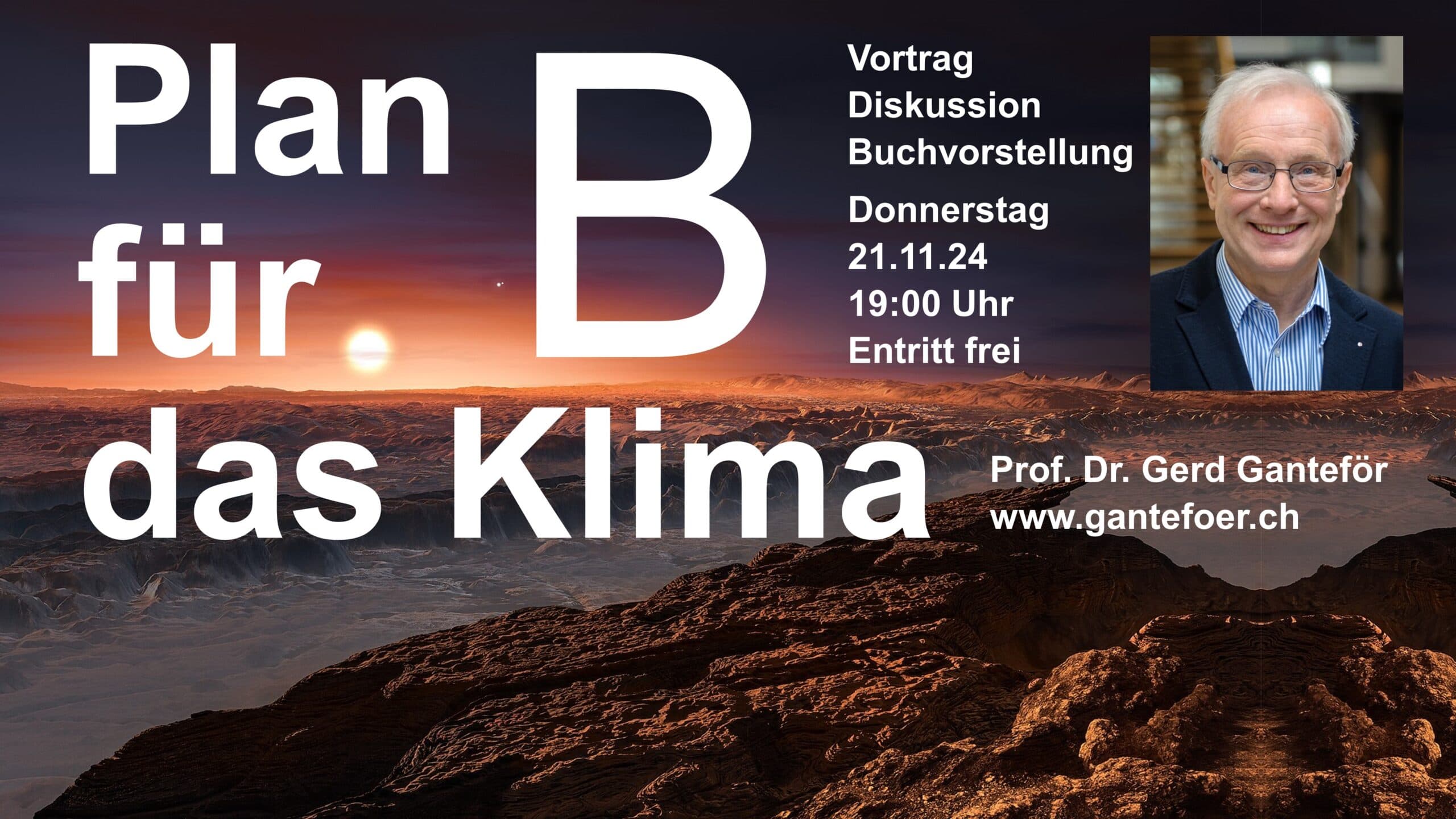 Vortrag und Buchvorstellung – Plan B für das Klima